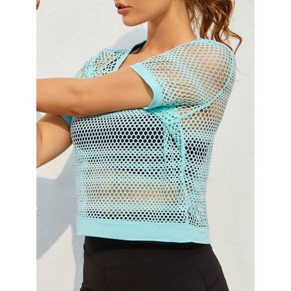 ⭐️nwt As Rose Rich Mesh Crop Top⭐️ - Picture 4 of 8